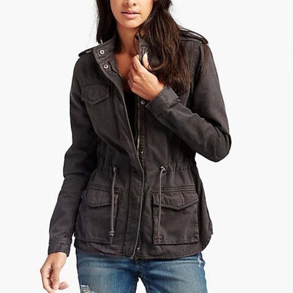 Lucky Brand Women's Military Utility Jacket Full Zip Olive Green -  Size M - Picture 1 of 8